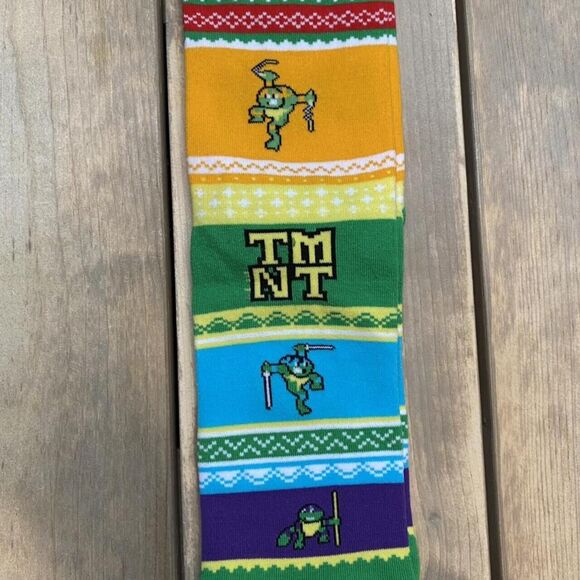 Odd Sox, Nickelodeon TMNT Teenage Mutant Ninja Turtles, 90's Cartoon, Fun Socks - Picture 3 of 4